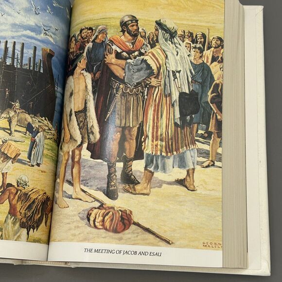 Holy Bible Dove Of Peace Edition KJV Illustrated White Hardcover Faux Leather - Picture 8 of 9